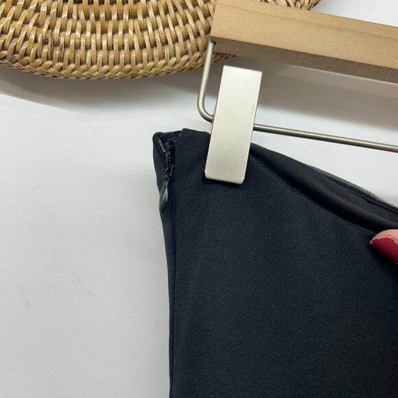 Revolve Superdown Black Strapless Stretch Bodycon Izzy Ruffle Midi Dress Small - Picture 7 of 9